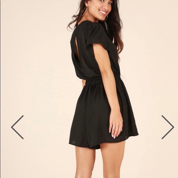 Black open back romper - Picture 3 of 3